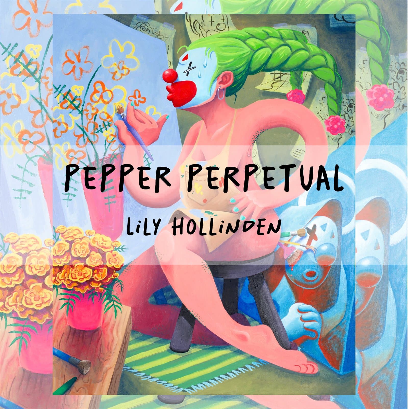 Pepper Perpetual by Lily Hollinden: vivid painting with figures and flowers