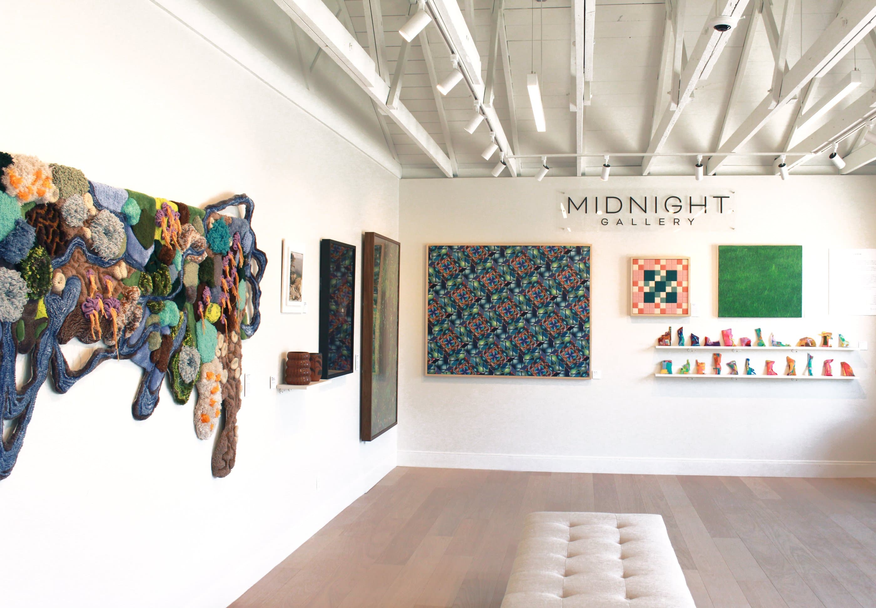 Installation view of the Midnight Gallery exhibition space